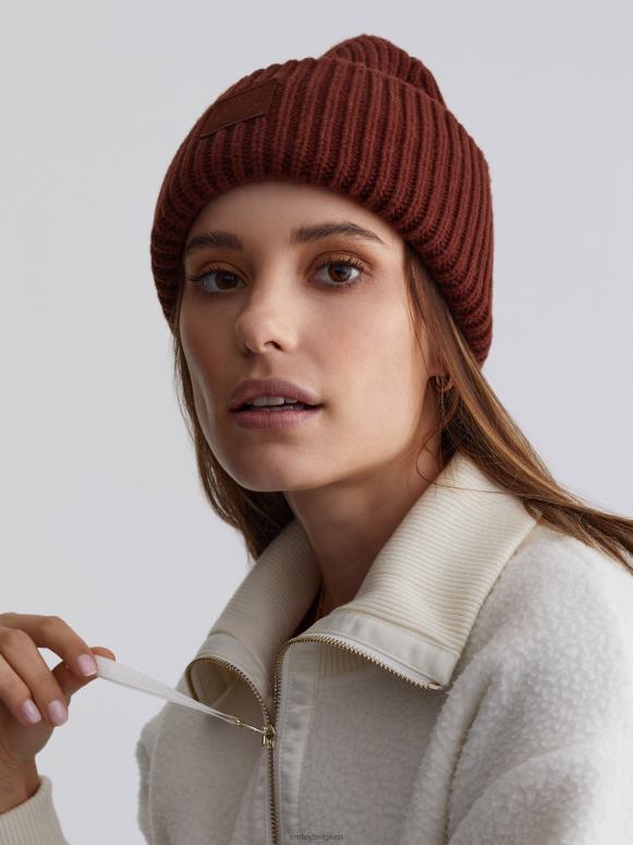 chocolade vrouwen cresta geribde muts accessoires Z8X2P522 Varley