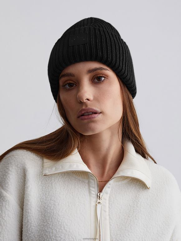 zwart vrouwen cresta geribde muts accessoires Z8X2P524 Varley