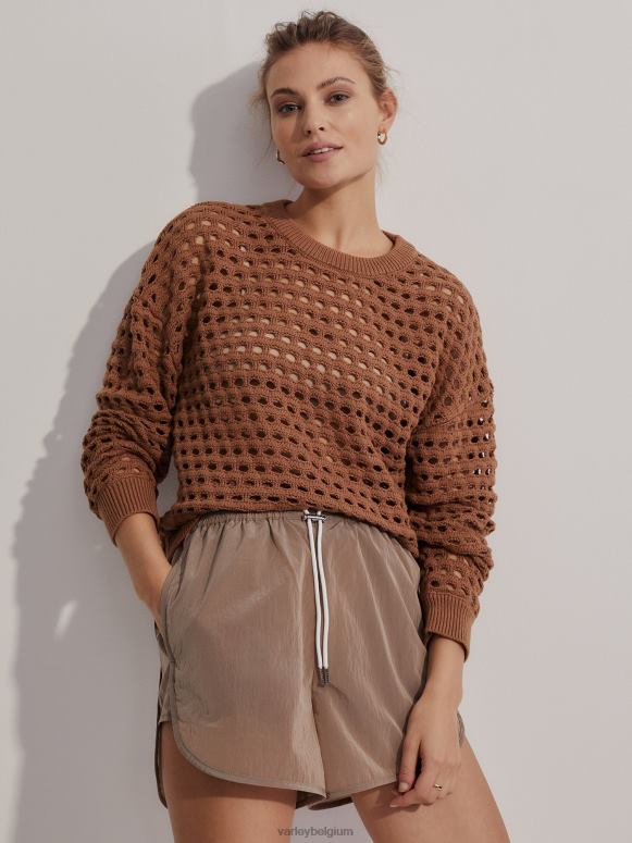 donker taupe vrouwen harmon hoogbouw short 4" kleding Z8X2P255 Varley