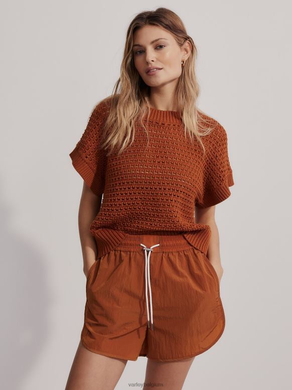 geglazuurde gember vrouwen harmon hoogbouw short 4" kleding Z8X2P256 Varley