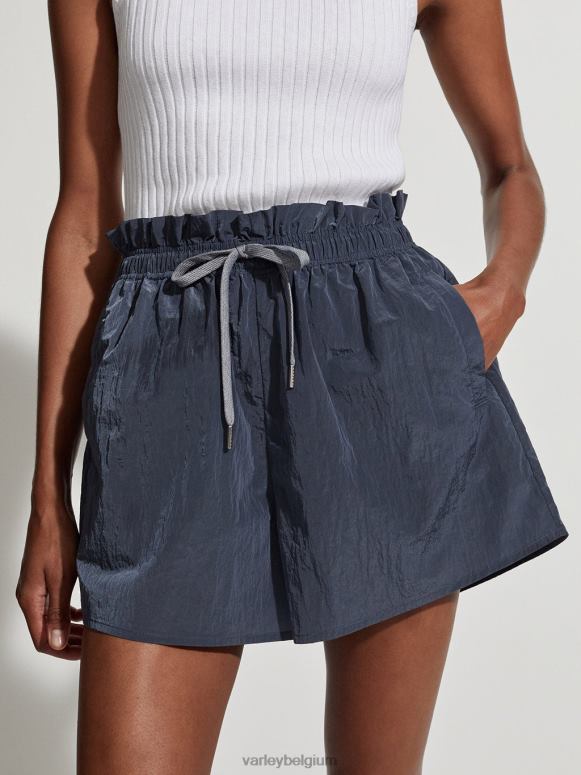 leisteen blauw vrouwen tulair short met hoge taille 3