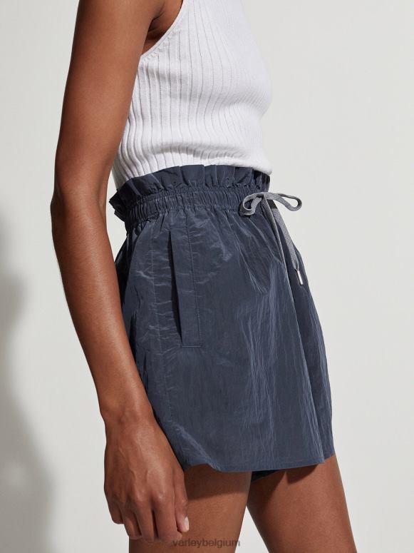leisteen blauw vrouwen tulair short met hoge taille 3