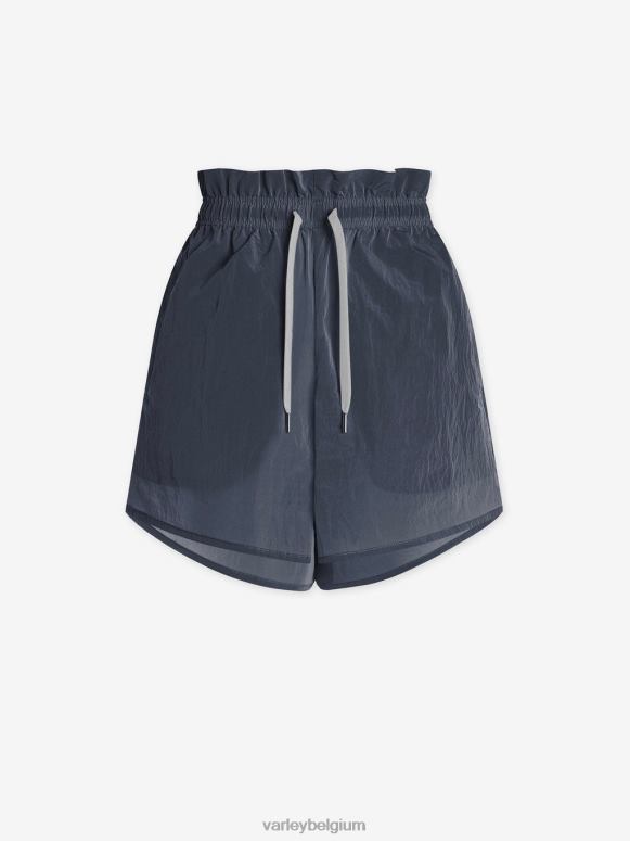 leisteen blauw vrouwen tulair short met hoge taille 3