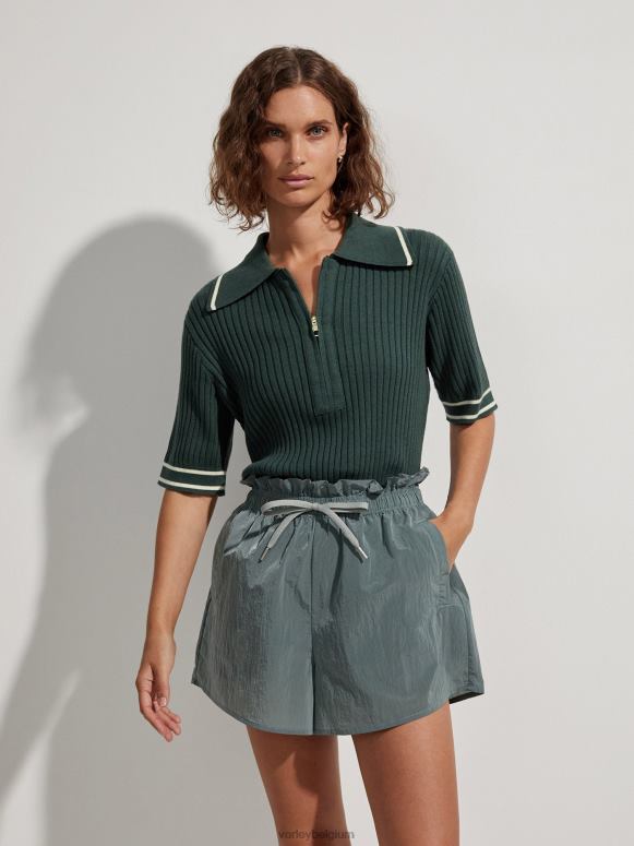 leisteen groen vrouwen tulair short met hoge taille 3" kleding Z8X2P330 Varley