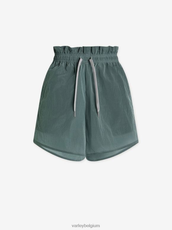 leisteen groen vrouwen tulair short met hoge taille 3