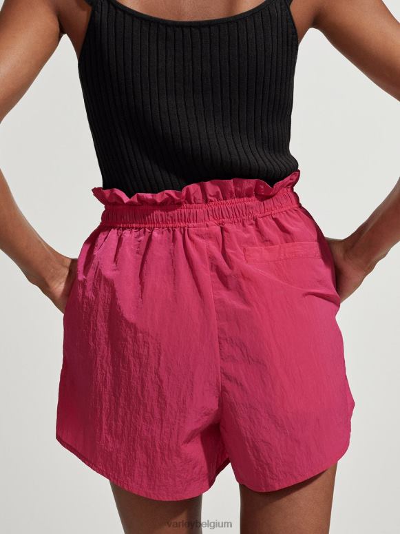 levendige fuchsia vrouwen tulair short met hoge taille 3