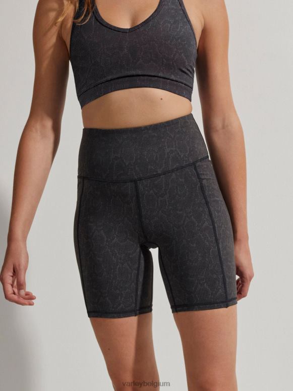 zwarte rasterslang vrouwen laten we gaan pocket short 7 