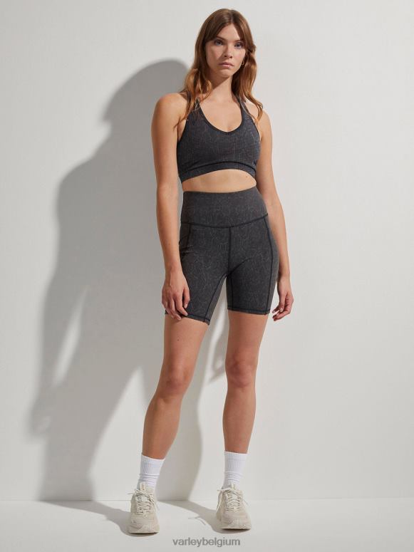 zwarte rasterslang vrouwen laten we gaan pocket short 7 