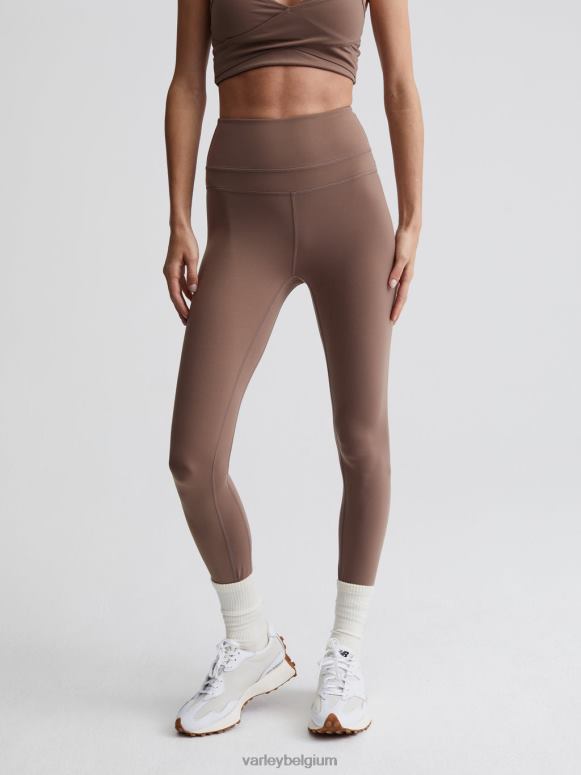 diep taupe vrouwen let's move superhoge legging 25