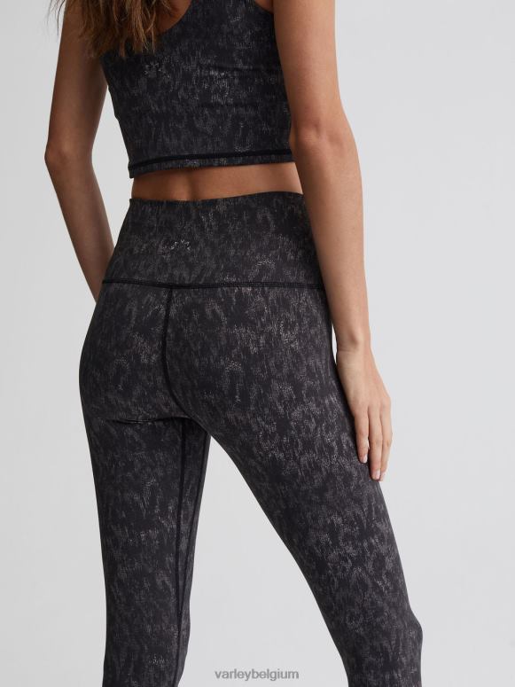 monochrome jachtluipaard vrouwen let's go legging met hoge taille 25