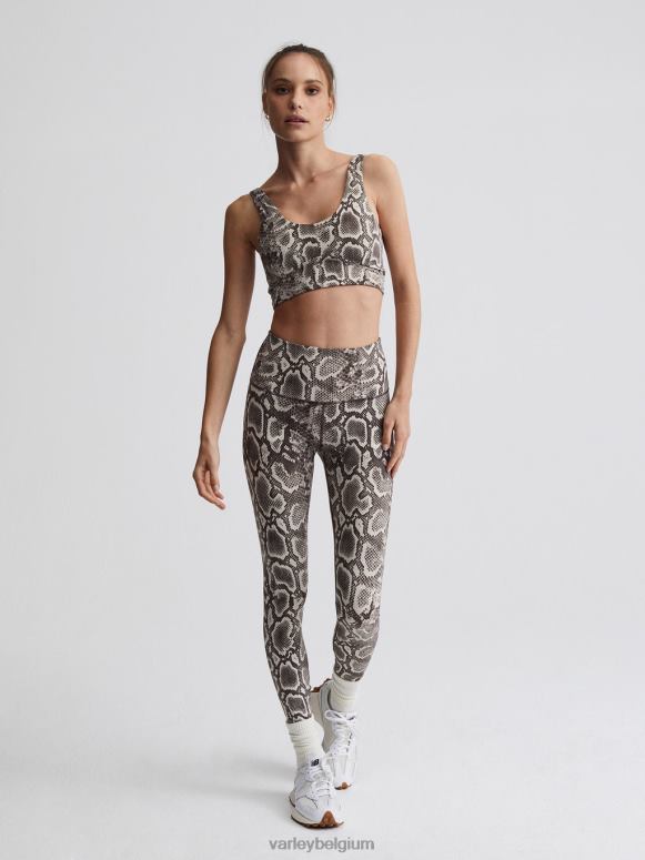 taupe ratelslang vrouwen let's go legging met hoge taille 25