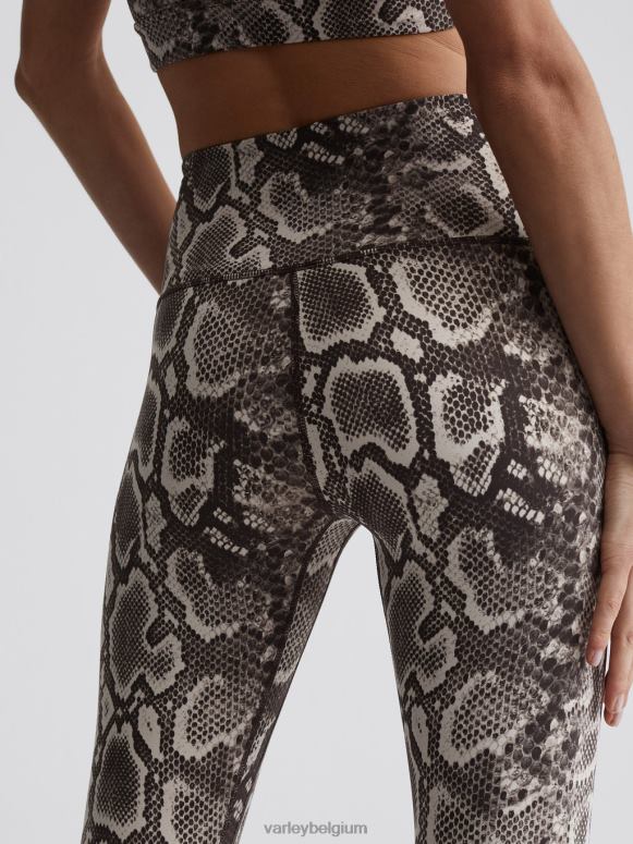 taupe ratelslang vrouwen let's go legging met hoge taille 25