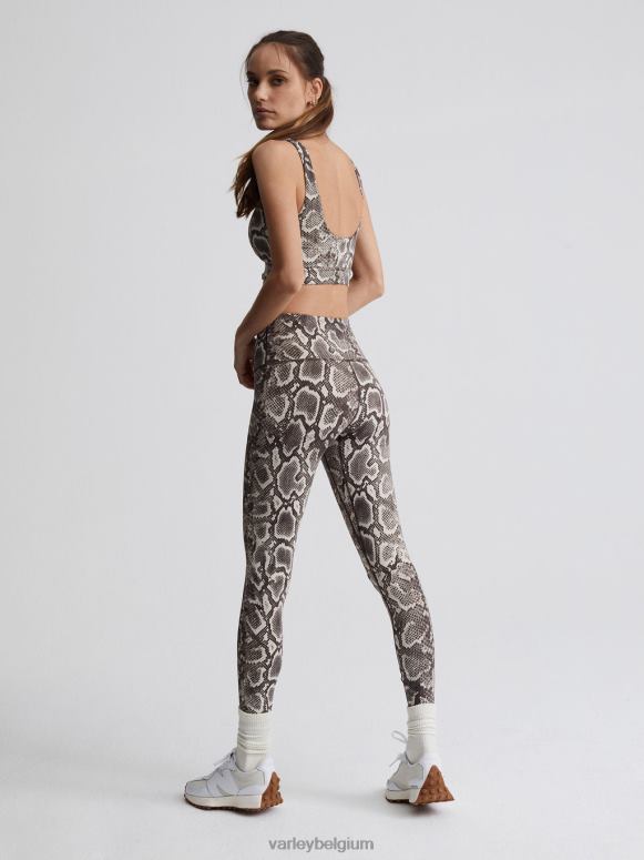 taupe ratelslang vrouwen let's go legging met hoge taille 25