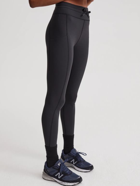 zwart vrouwen let's go hoge legging met trekkoord 25