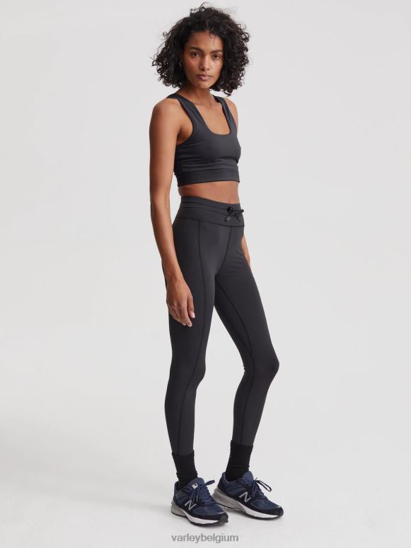 zwart vrouwen let's go hoge legging met trekkoord 25