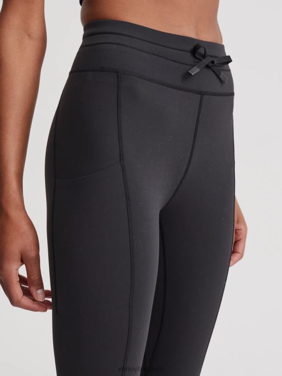 zwart vrouwen let's go hoge legging met trekkoord 25