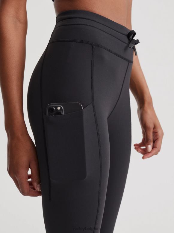 zwart vrouwen let's go hoge legging met trekkoord 25