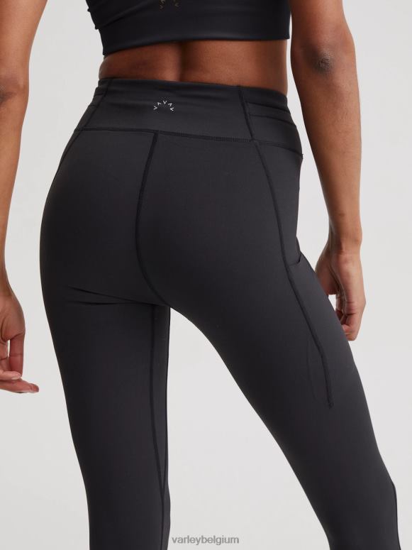 zwart vrouwen let's go hoge legging met trekkoord 25