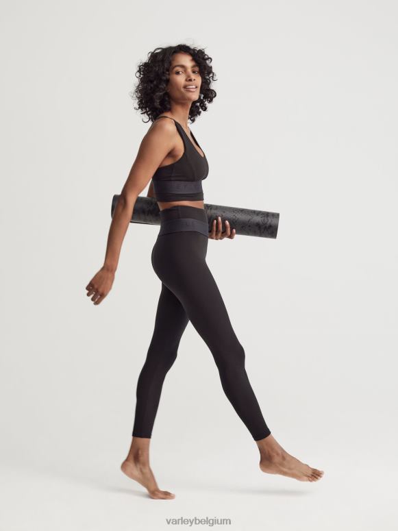 zwart vrouwen let's move studio hoge legging 25