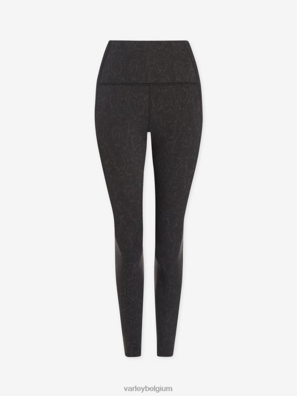 zwarte rasterslang vrouwen let's go night running legging 25
