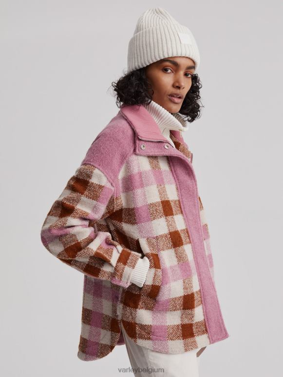 karamel midi-ruit vrouwen alma jas kleding Z8X2P429 Varley