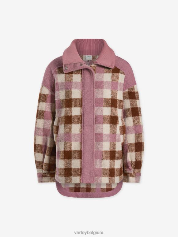 karamel midi-ruit vrouwen alma jas kleding Z8X2P429 Varley