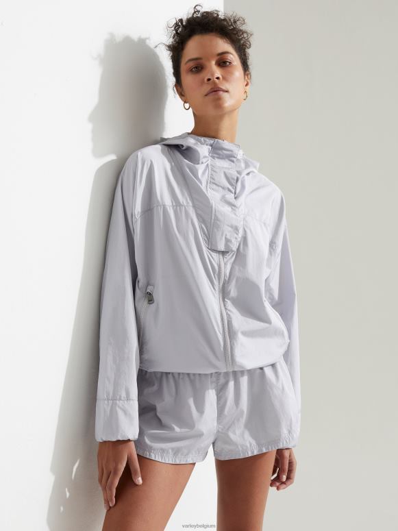 metallic asgrijs vrouwen terras windjack kleding Z8X2P478 Varley