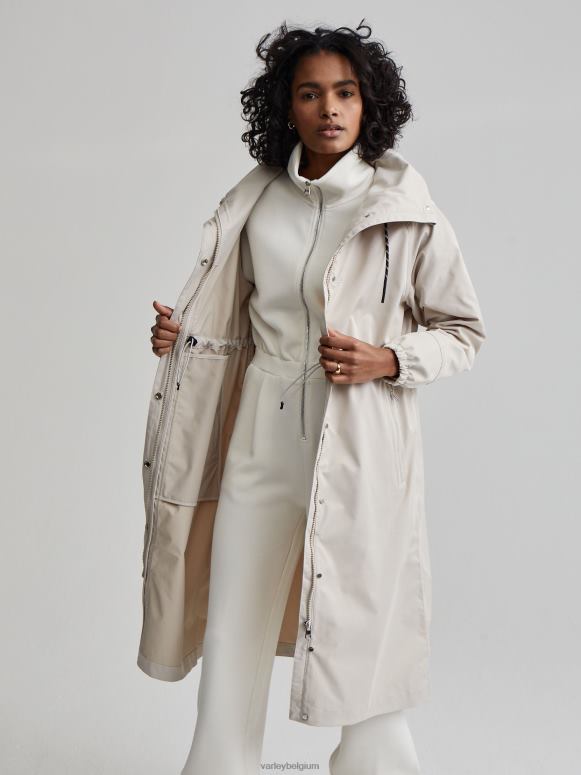 zilveren omlijning vrouwen grove lange parka kleding Z8X2P456 Varley