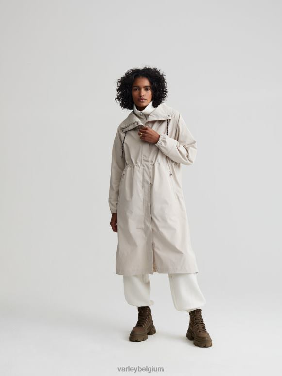 zilveren omlijning vrouwen grove lange parka kleding Z8X2P456 Varley