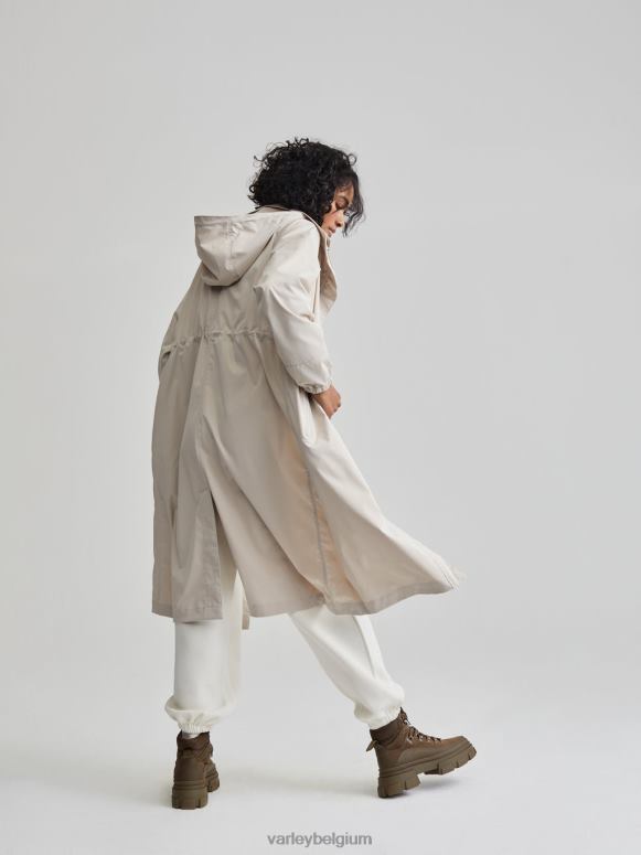 zilveren omlijning vrouwen grove lange parka kleding Z8X2P456 Varley