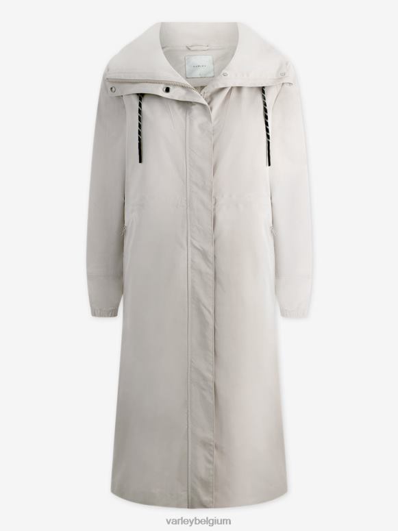 zilveren omlijning vrouwen grove lange parka kleding Z8X2P456 Varley