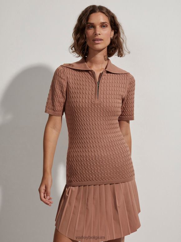 mokka mousse vrouwen Lillian off-court polo kleding Z8X2P142 Varley