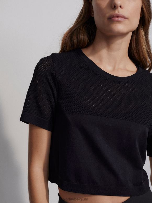 zwart vrouwen paden cropped tee kleding Z8X2P251 Varley