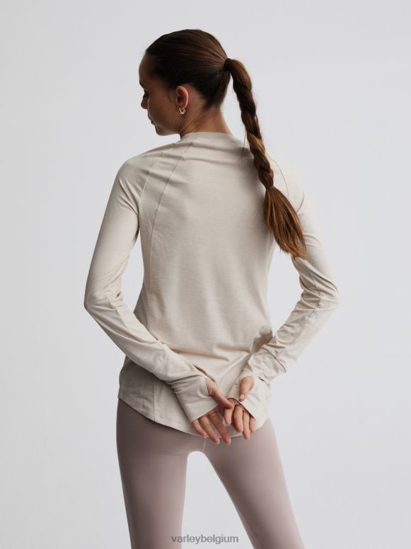 zilvergrijs gemêleerd vrouwen bradford actief topje kleding Z8X2P245 Varley