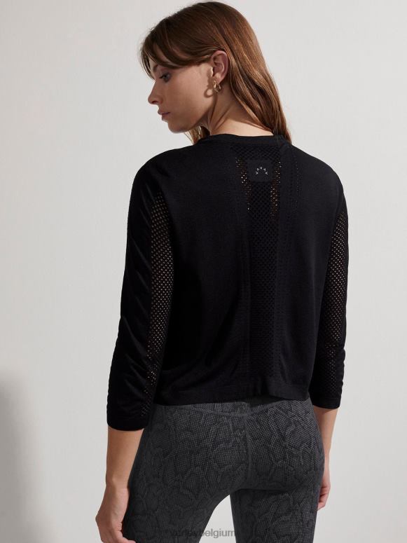 zwart vrouwen Halldale naadloos T-shirt met lange mouwen kleding Z8X2P124 Varley