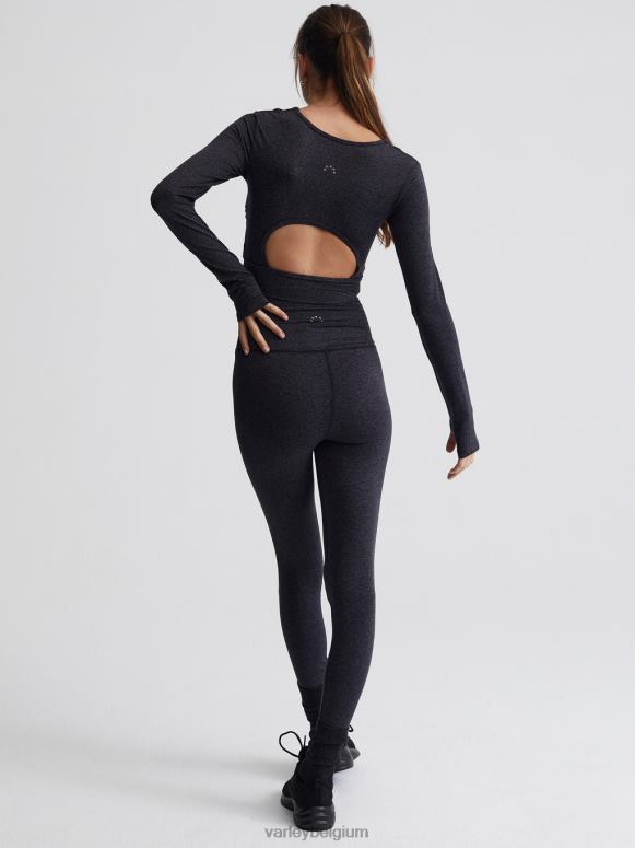 zwarte mergel vrouwen altijd warm sloan cropped T-shirt kleding Z8X2P222 Varley