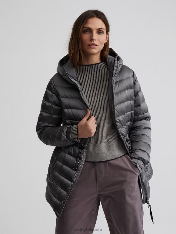 geborsteld zilver metallic vrouwen gibson jas kleding Z8X2P449 Varley