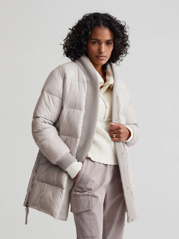 zilveren omlijning vrouwen baldwin puffer jas kleding Z8X2P443 Varley