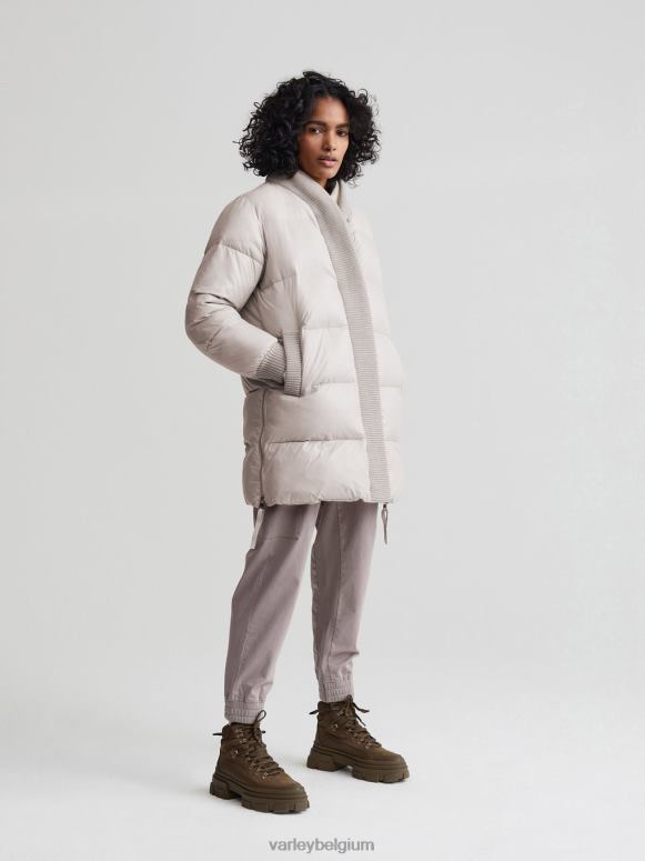 zilveren omlijning vrouwen baldwin puffer jas kleding Z8X2P443 Varley