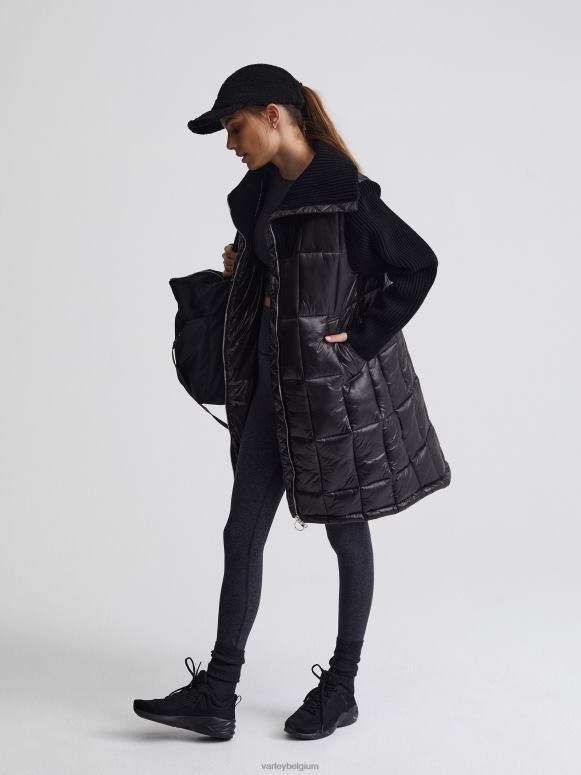 zwart vrouwen Mayten gebreid pufferjack kleding Z8X2P450 Varley