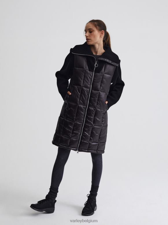 zwart vrouwen Mayten gebreid pufferjack kleding Z8X2P450 Varley