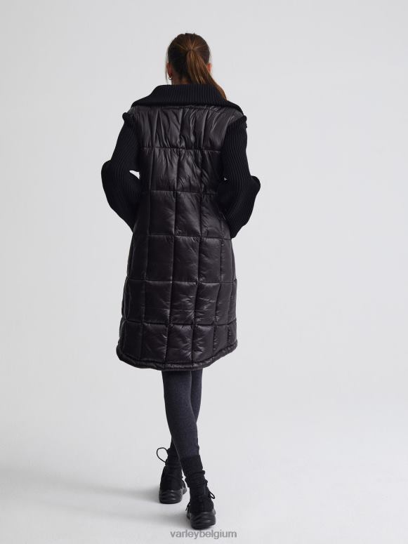 zwart vrouwen Mayten gebreid pufferjack kleding Z8X2P450 Varley