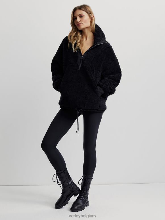 zwart vrouwen Appleton pullover met halve rits kleding Z8X2P473 Varley