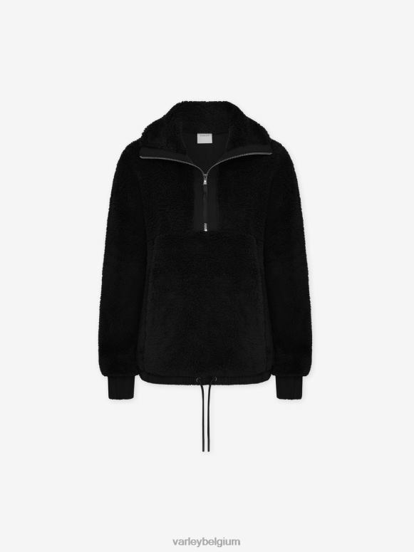 zwart vrouwen Appleton pullover met halve rits kleding Z8X2P473 Varley