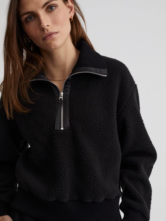 zwart vrouwen roselle fleece met halve rits kleding Z8X2P233 Varley