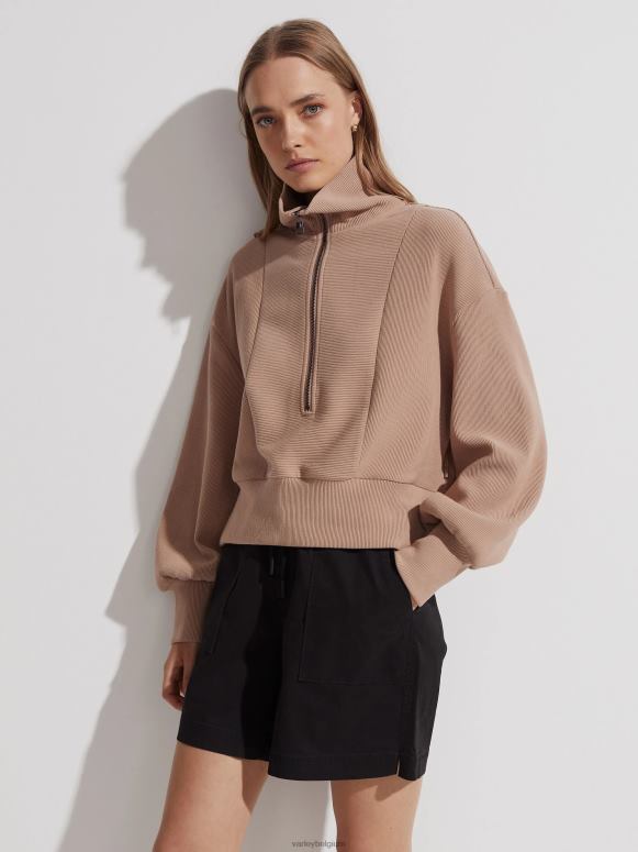 chanterelle vrouwen ramona pullover met halve rits kleding Z8X2P145 Varley