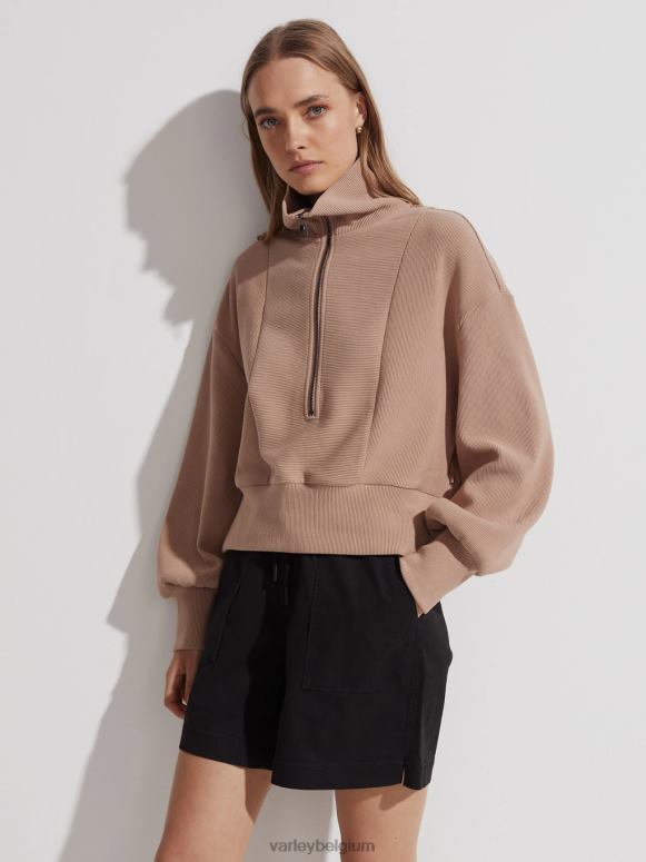 chanterelle vrouwen ramona pullover met halve rits kleding Z8X2P145 Varley