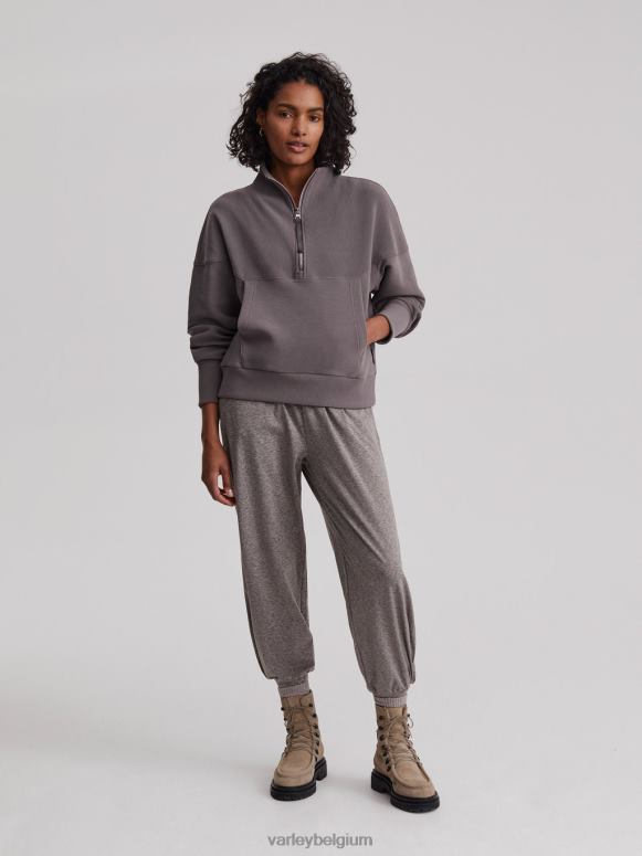 diepe houtskool vrouwen acadia pullover met halve rits kleding Z8X2P203 Varley