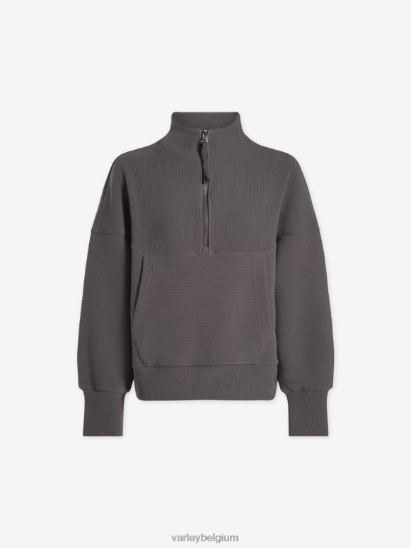 diepe houtskool vrouwen acadia pullover met halve rits kleding Z8X2P203 Varley