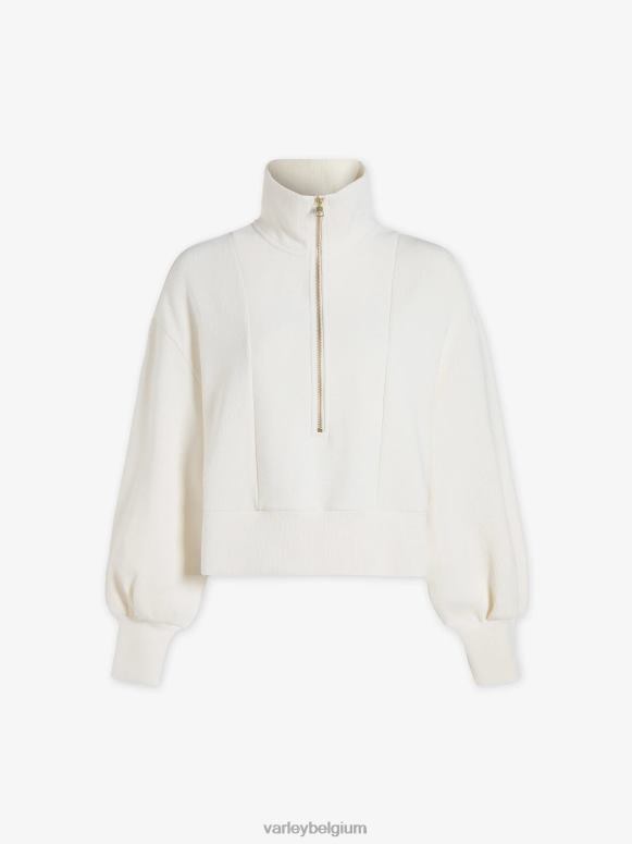 fluister wit vrouwen ramona pullover met halve rits kleding Z8X2P147 Varley